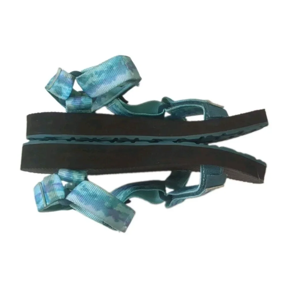 Teva Water Sandals Youth 13 Tie Dye Strap Hiking Outdoor Blue Green 112423C